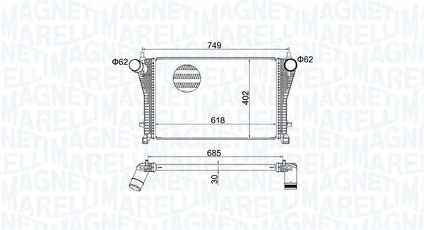 351319205370 Magneti Marelli Охладитель наддувочного воздуха